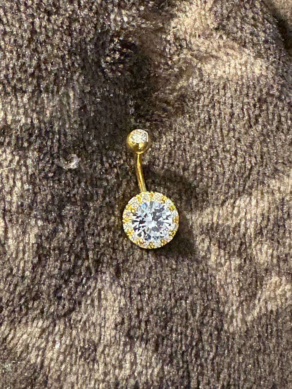 Belly Ring-
Stainless Steel Gold Tone Belly Button Ring Set 14 Gauge 10mm - Picture 4 of 9